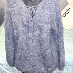 HYFVE sweater, tie detail, thick & warm - sz:S